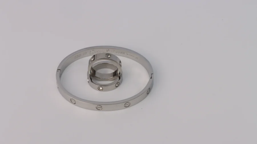 Silver Bracelet & Rings Set