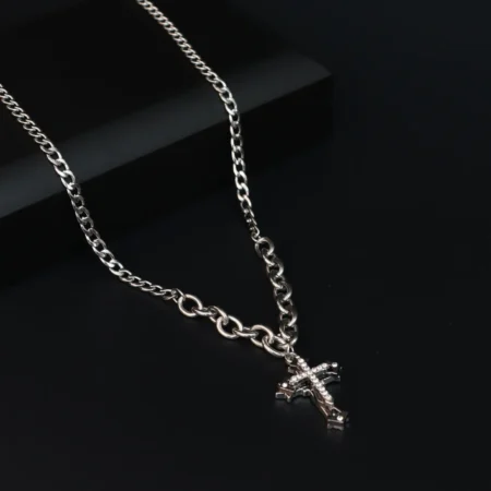 Silver Cross Pendant Chain