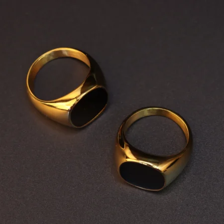Men’s Gold Vintage Agate Ring