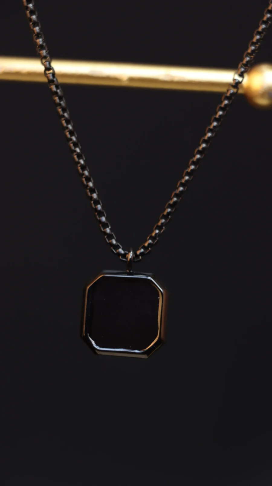 Black Pendant Necklace