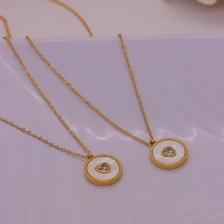 Golden Purity Medallion Necklace