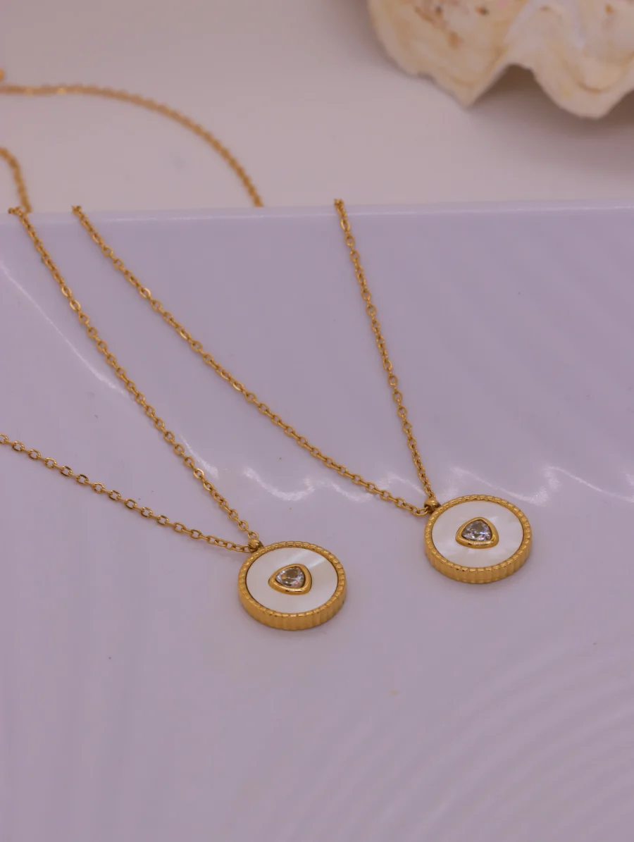 Golden Purity Medallion Necklace