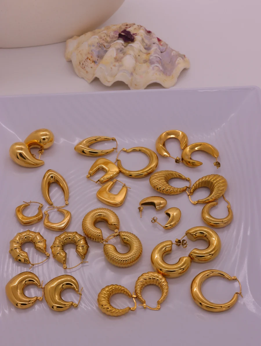 Golden Hoop & Huggie Assortment - Image 4