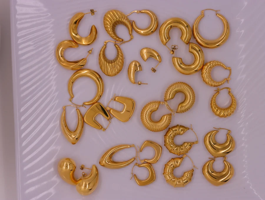 Golden Hoop & Huggie Assortment - Image 5