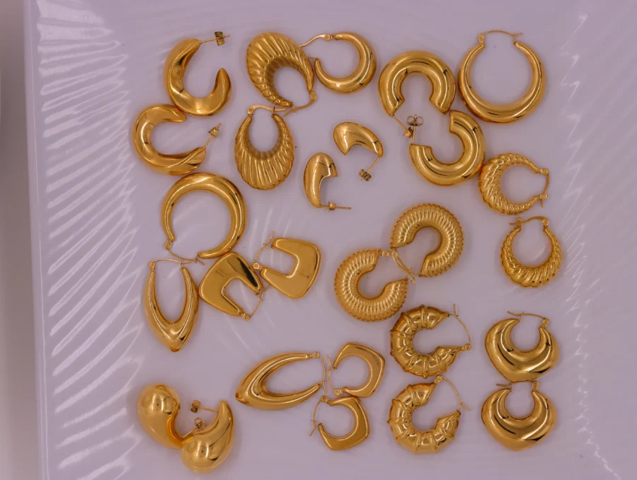 Golden Hoop & Huggie Assortment - Image 6