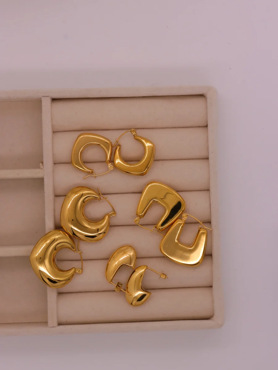 Golden Hoop & Huggie Assortment - Image 8