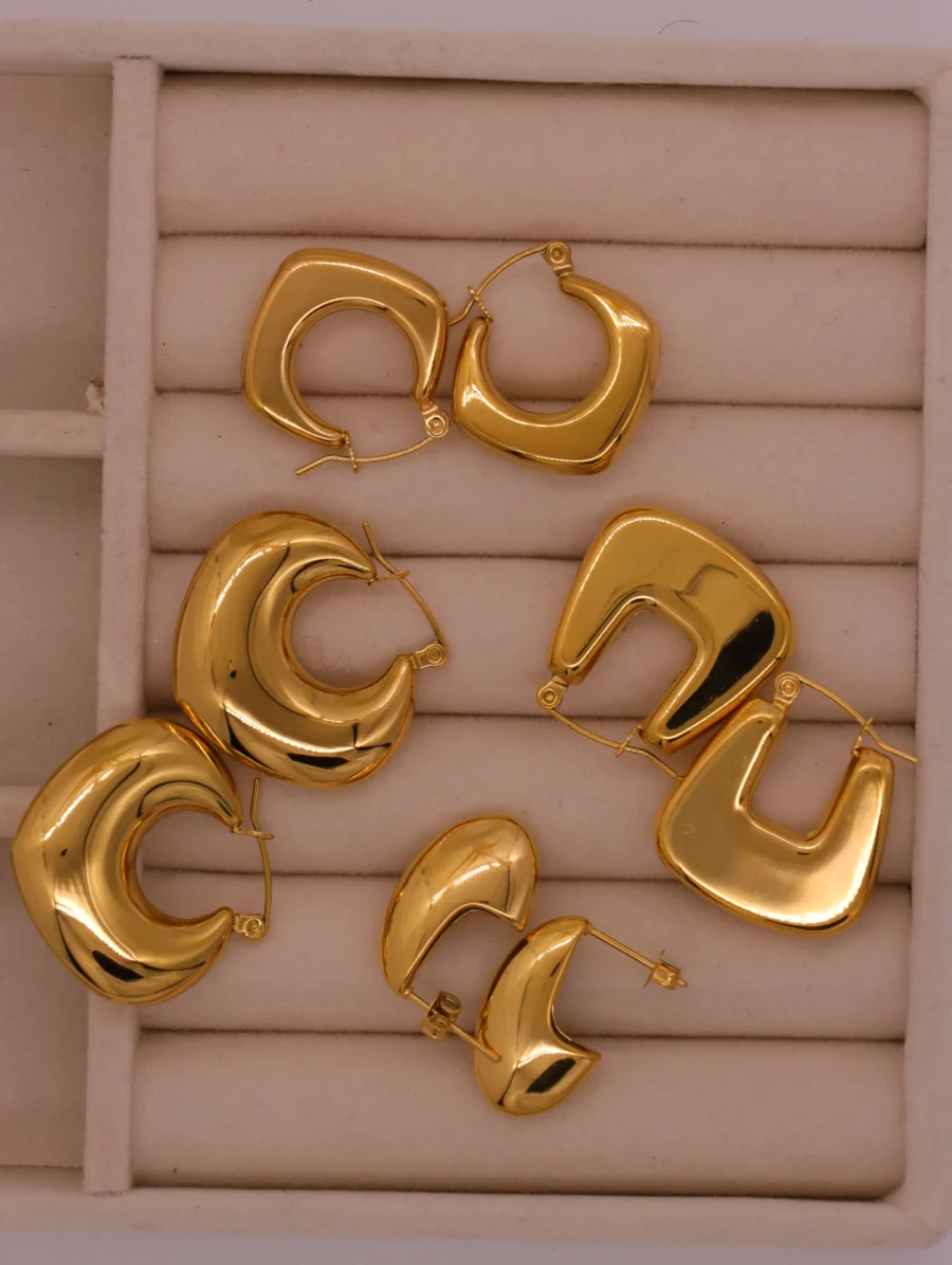 Golden Hoop & Huggie Assortment - Image 9