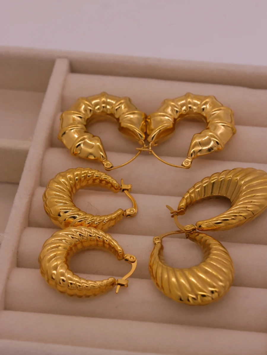 Golden Hoop & Huggie Assortment - Image 12