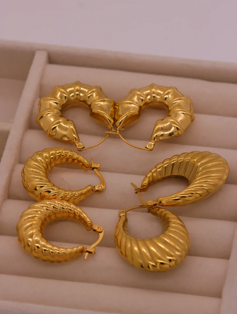 Golden Hoop & Huggie Assortment - Image 11