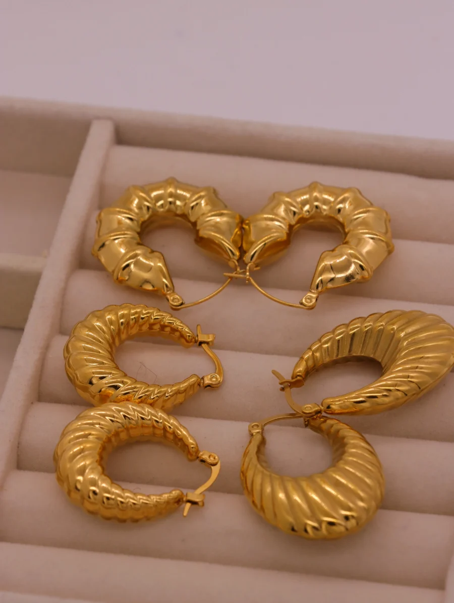 Golden Hoop & Huggie Assortment - Image 2