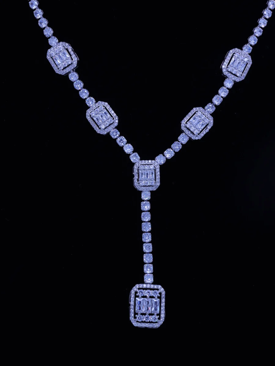 Emerald Cut Crystal Elegance Jewelry Set - Image 8