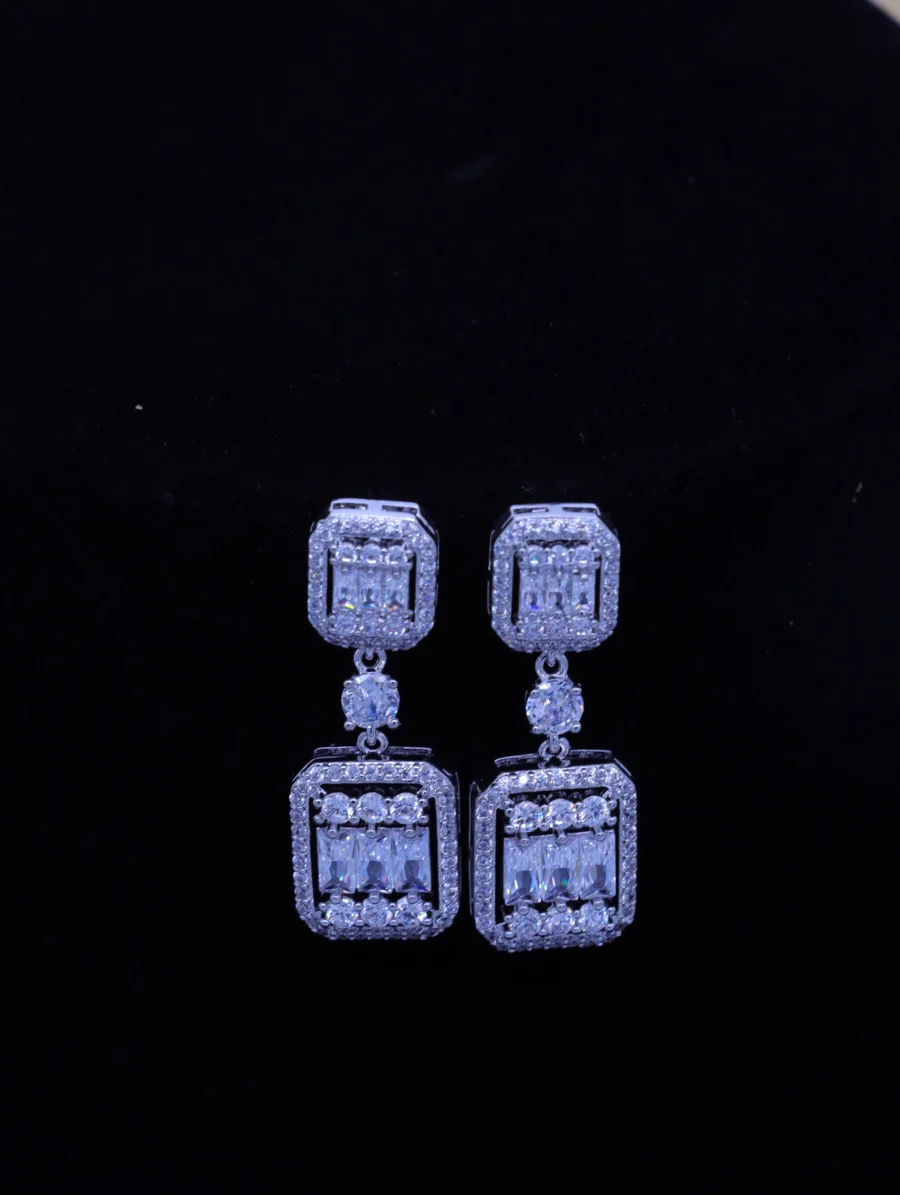 Emerald Cut Crystal Elegance Jewelry Set - Image 7