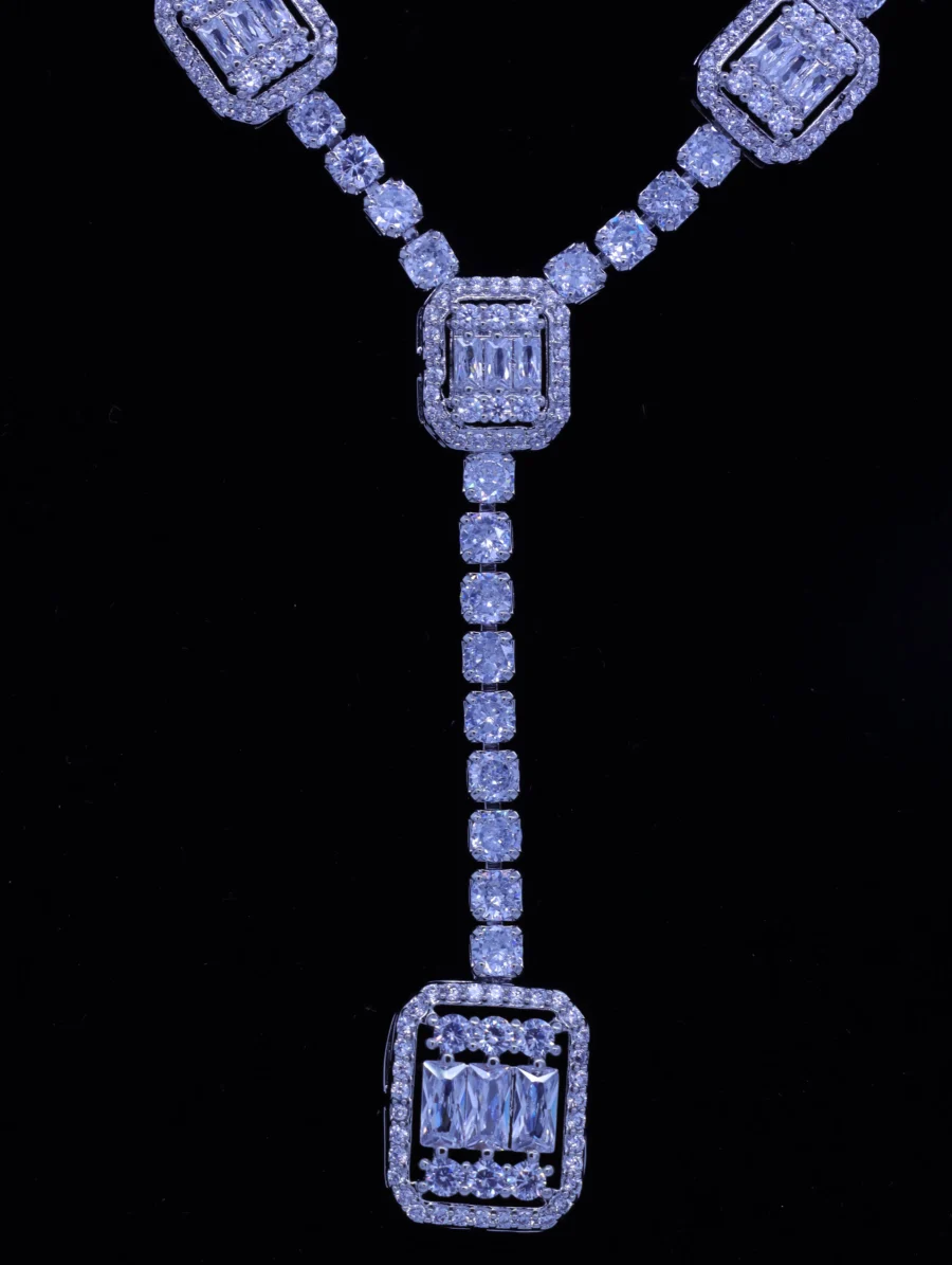 Emerald Cut Crystal Elegance Jewelry Set - Image 4