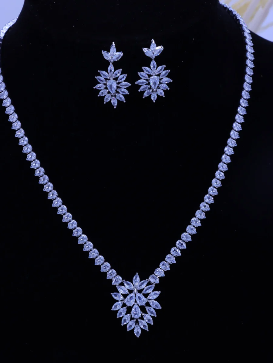 Marquise Crystal Starburst Luxury Jewelry Set