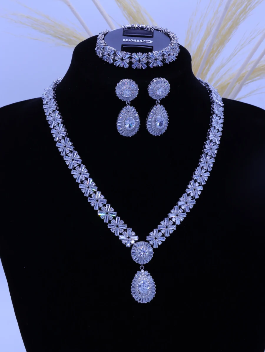 Sterling Silver Starburst Royal Three-Piece Jewelry Collection