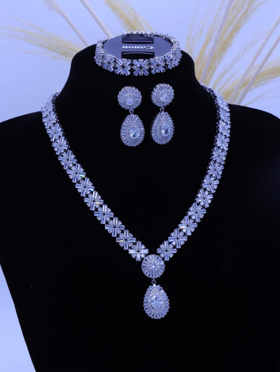 Sterling Silver Starburst Royal Three-Piece Jewelry Collection - Image 3