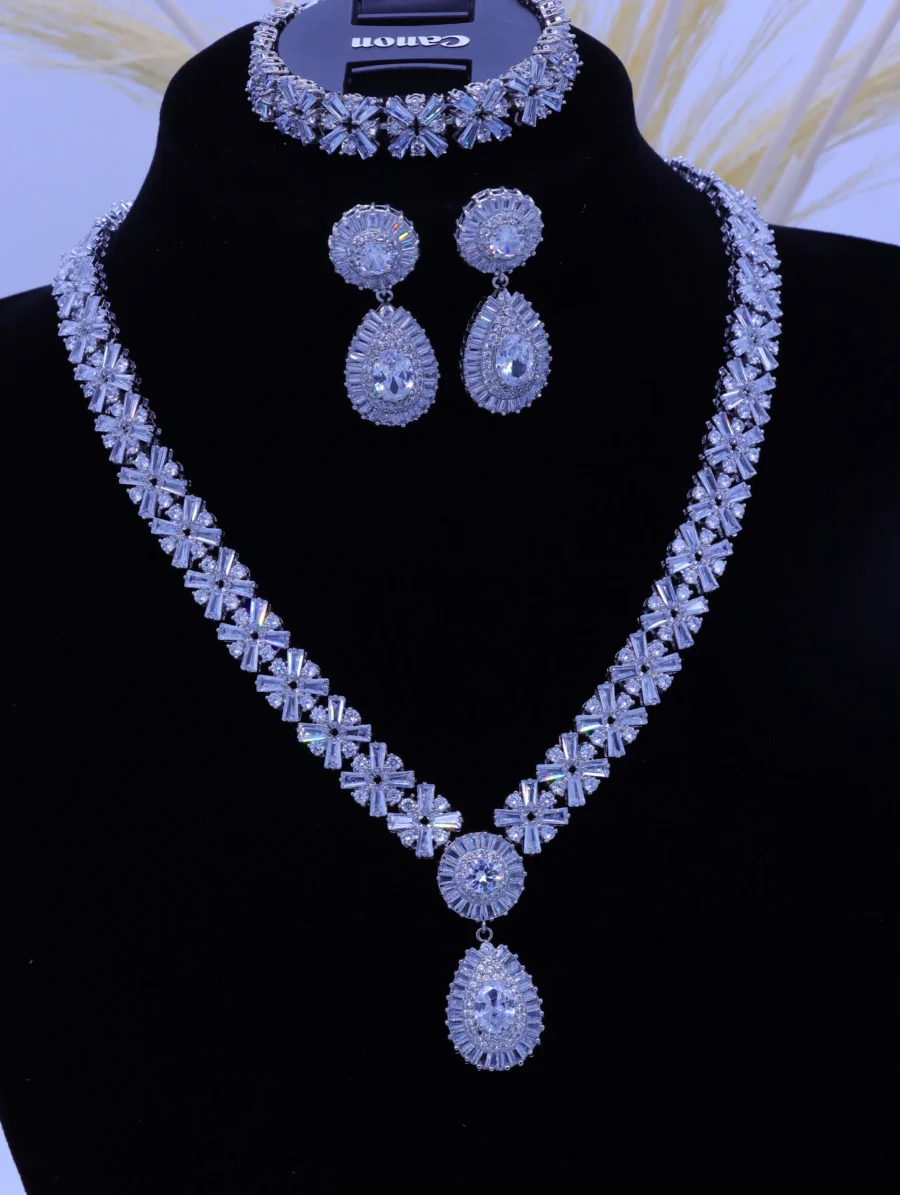 Sterling Silver Starburst Royal Three-Piece Jewelry Collection - Image 9