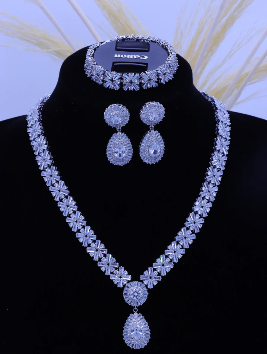 Sterling Silver Starburst Royal Three-Piece Jewelry Collection - Image 10