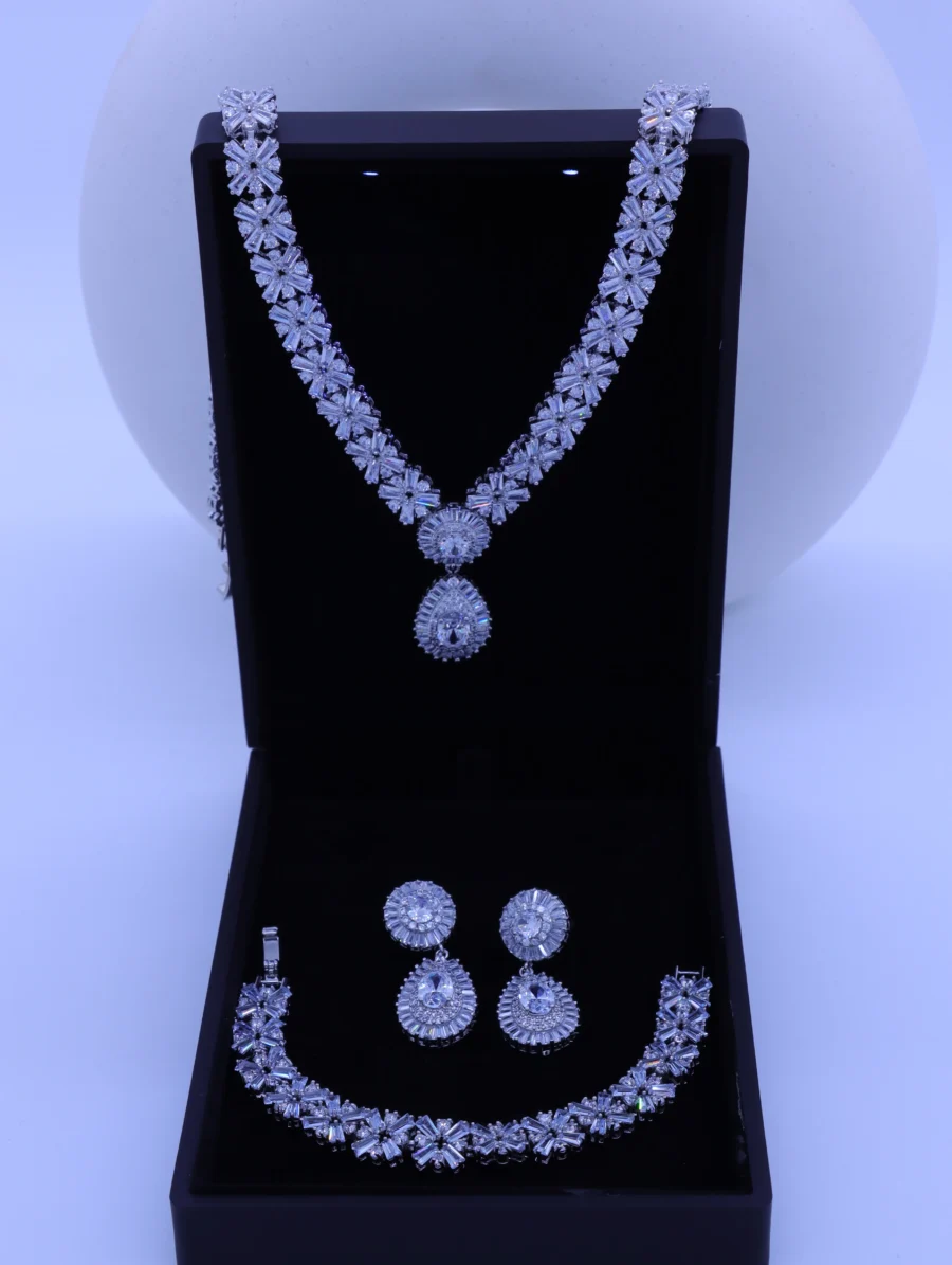 Sterling Silver Starburst Royal Three-Piece Jewelry Collection - Image 11