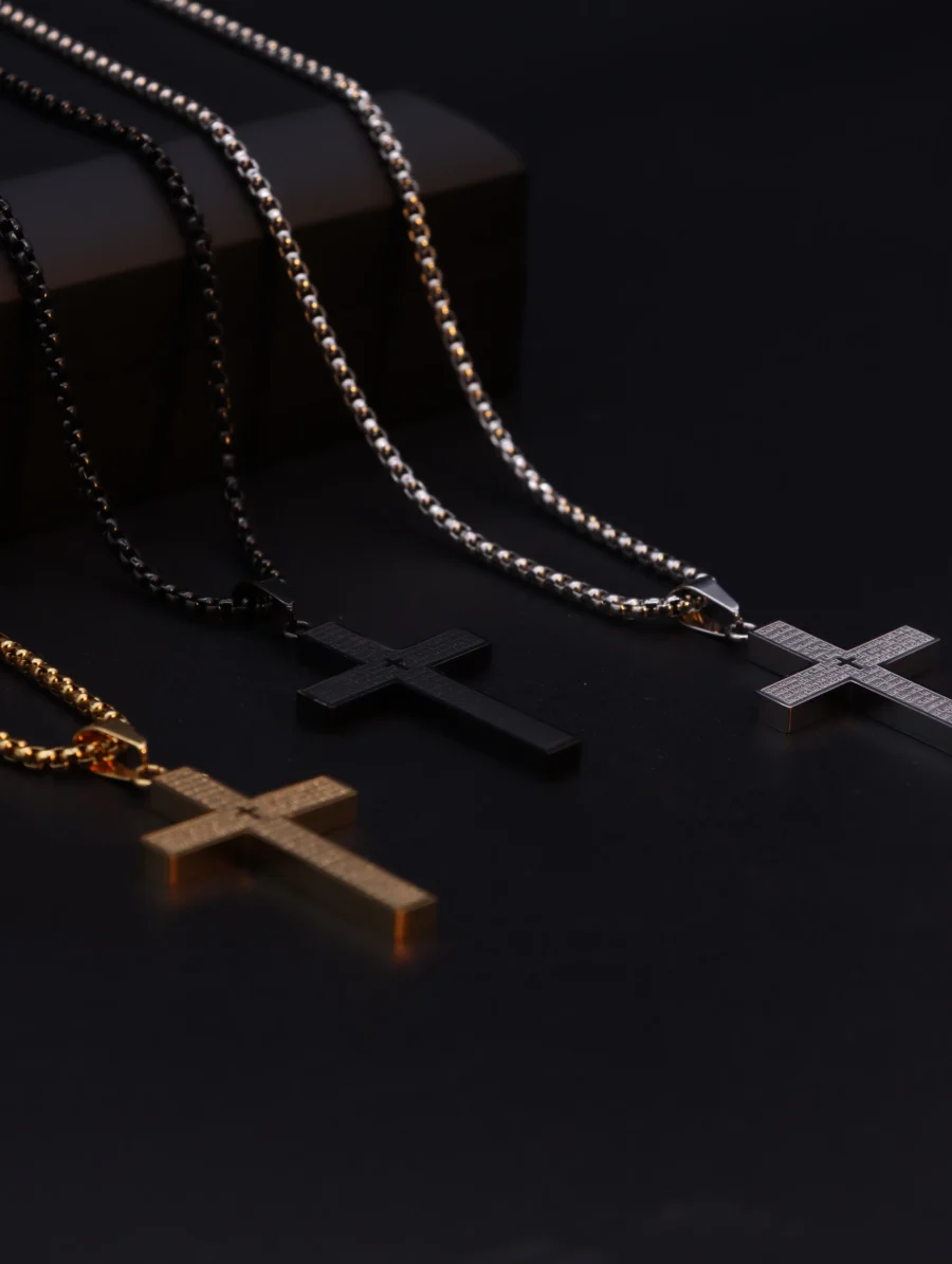 Trinity Cross Pendant Necklace Collection - Image 4
