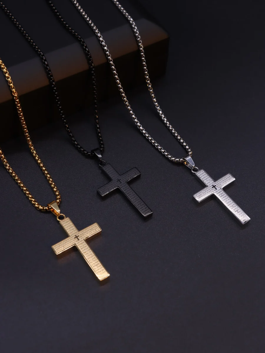 Trinity Cross Pendant Necklace Collection - Image 3