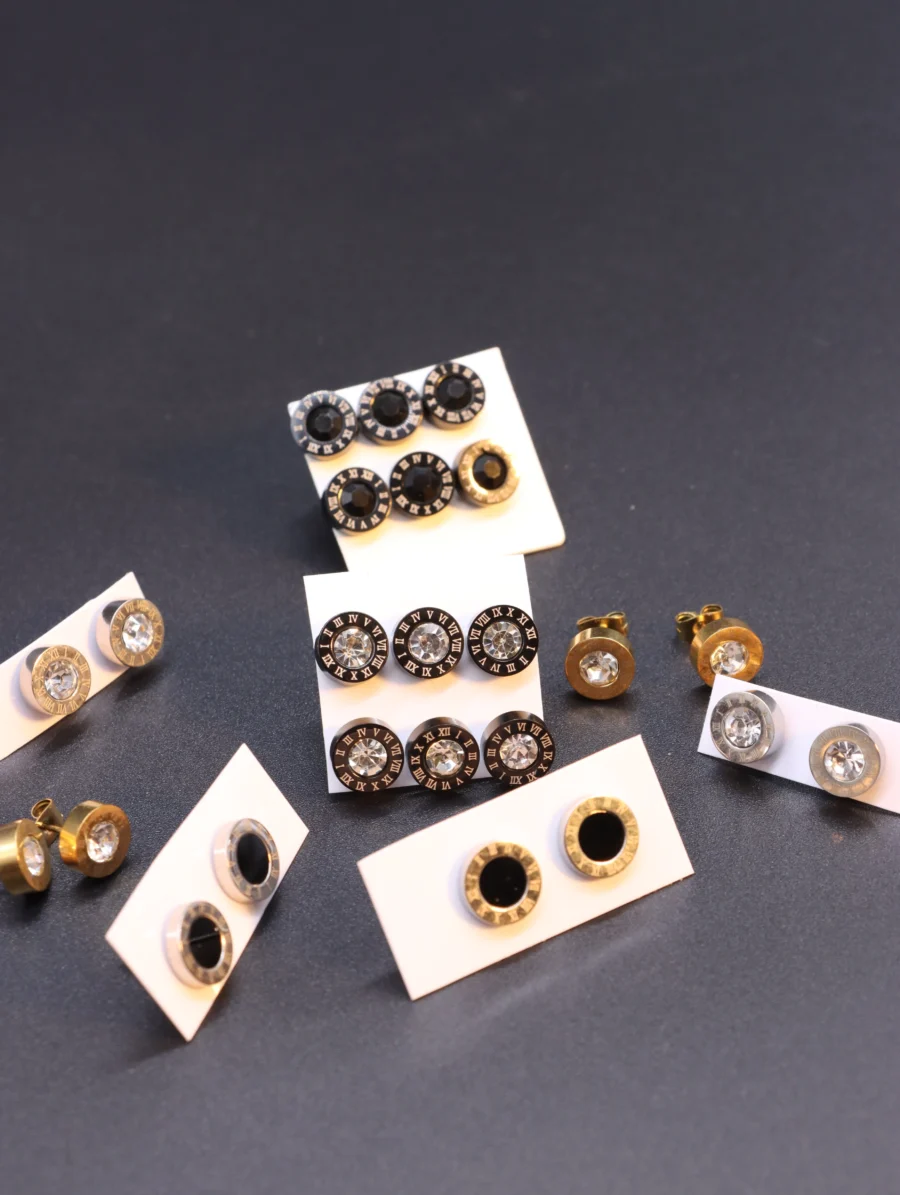 Designer Logo Stud Earring Collection