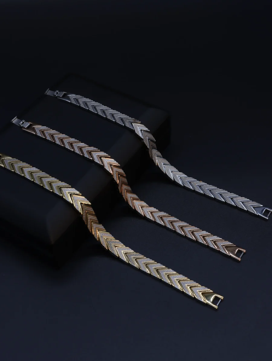 Luxe Chevron Link Bracelet Collection - Image 4