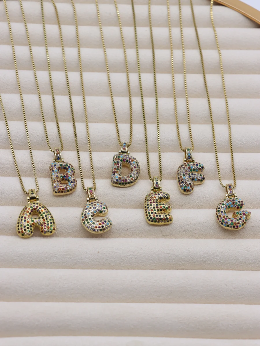 Rainbow Crystal Initial Pendant Collection - Image 5