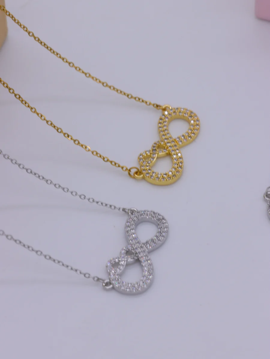 Crystal Infinity Pendant Necklace - Image 3