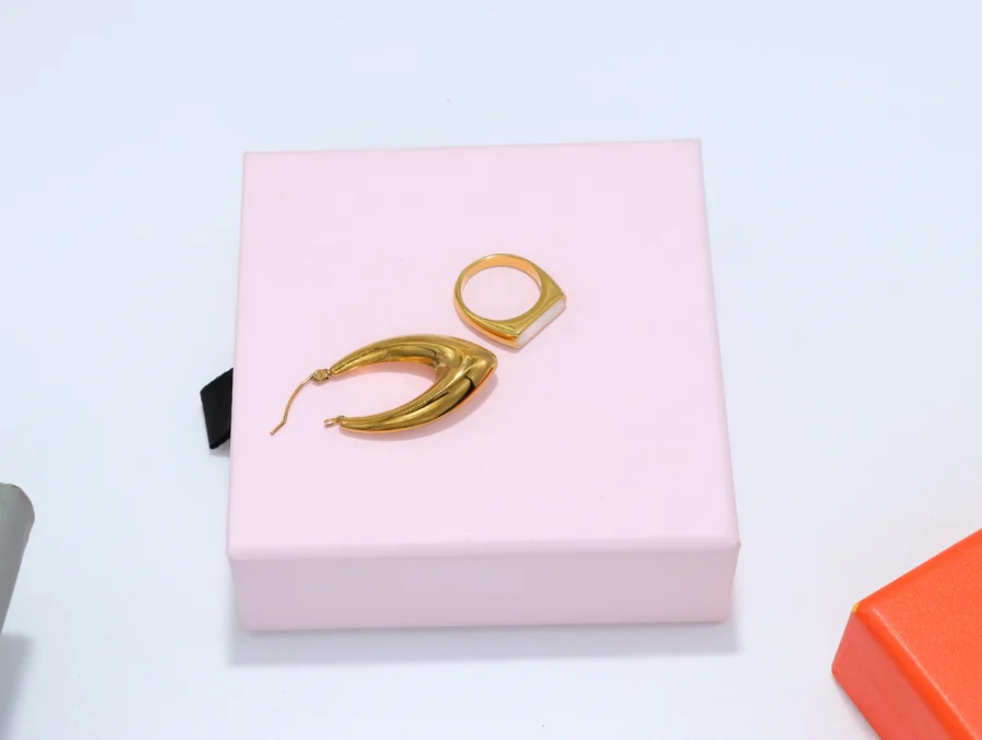 Luxe Golden Geometry Jewelry Set