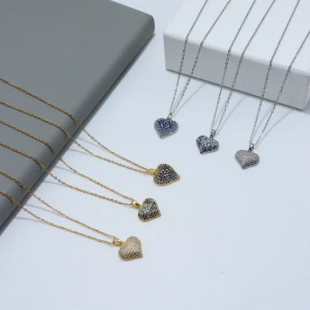 Pavé Heart Pendant Necklace