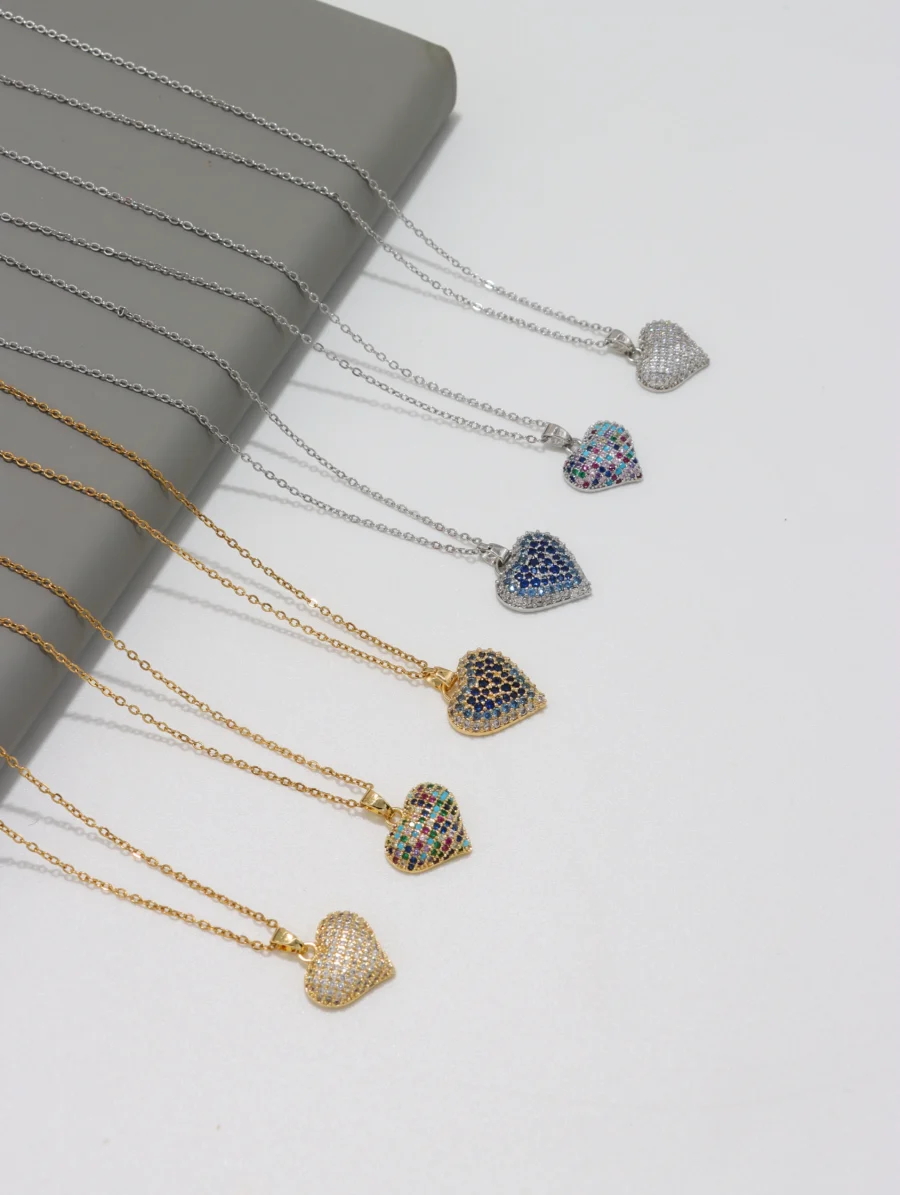 Pavé Heart Pendant Necklace - Image 5
