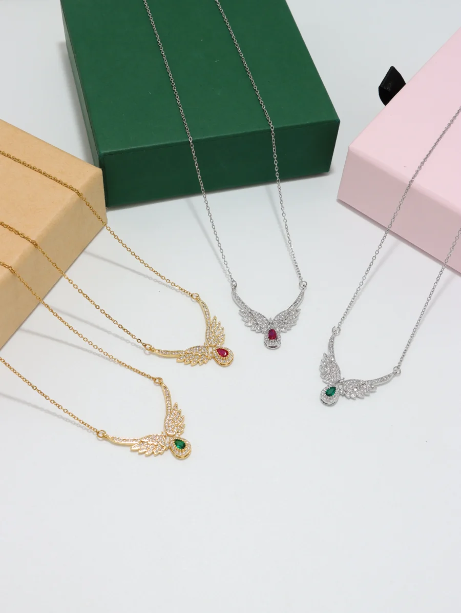 Angel Wing Gemstone Necklace Collection - Image 2