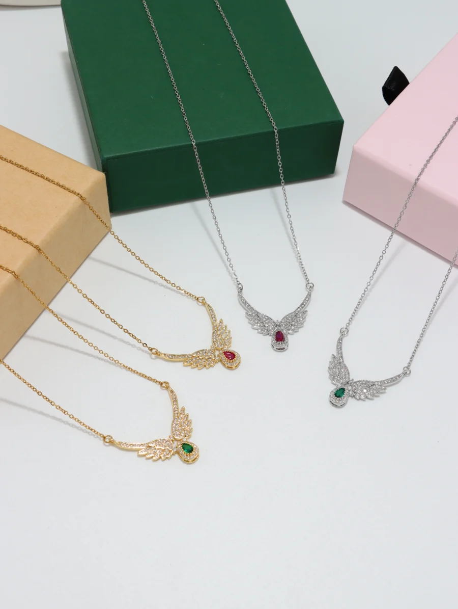 Angel Wing Gemstone Necklace Collection - Image 3