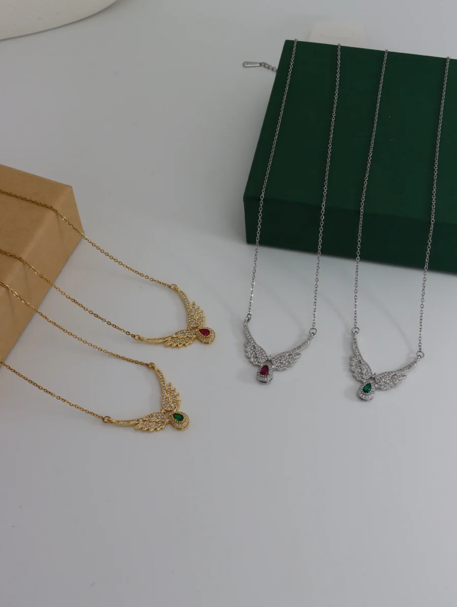Angel Wing Gemstone Necklace Collection - Image 4