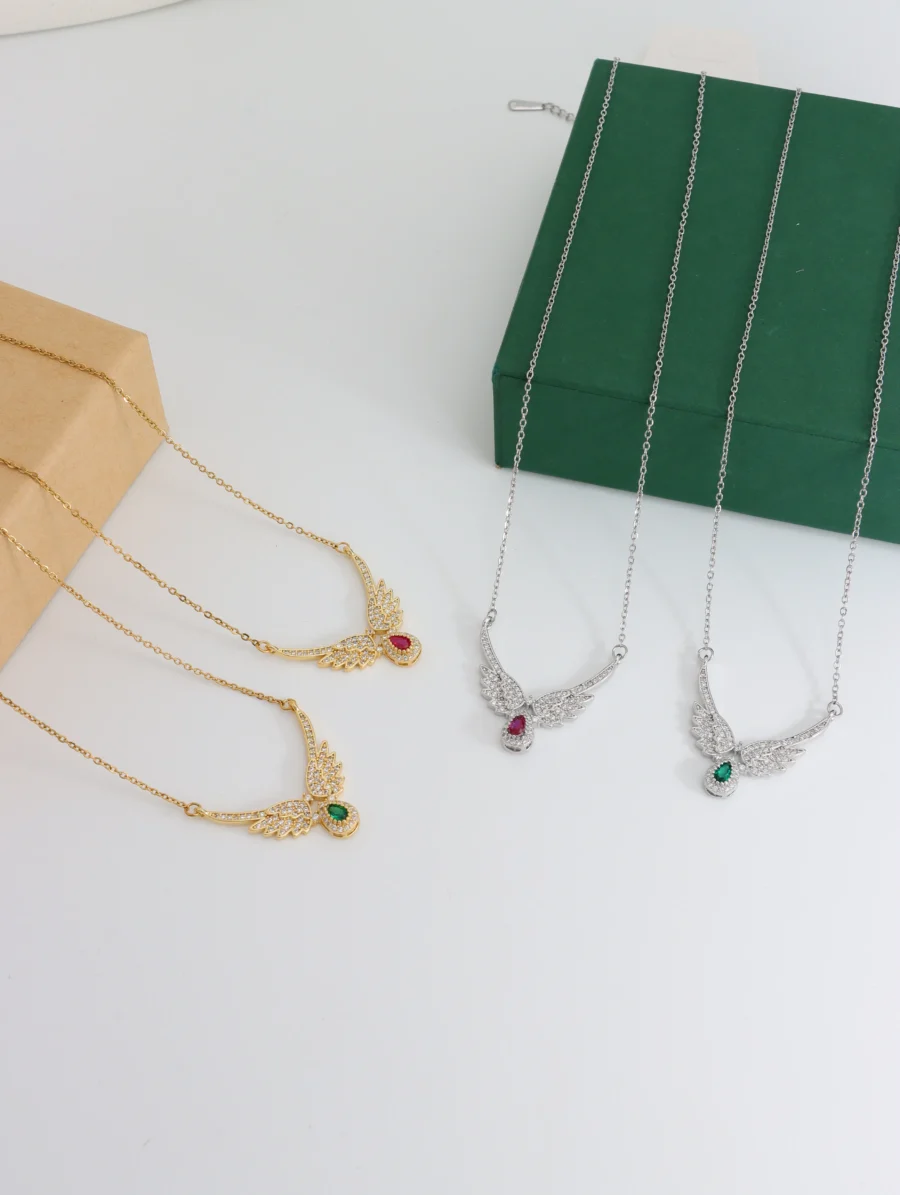 Angel Wing Gemstone Necklace Collection - Image 5