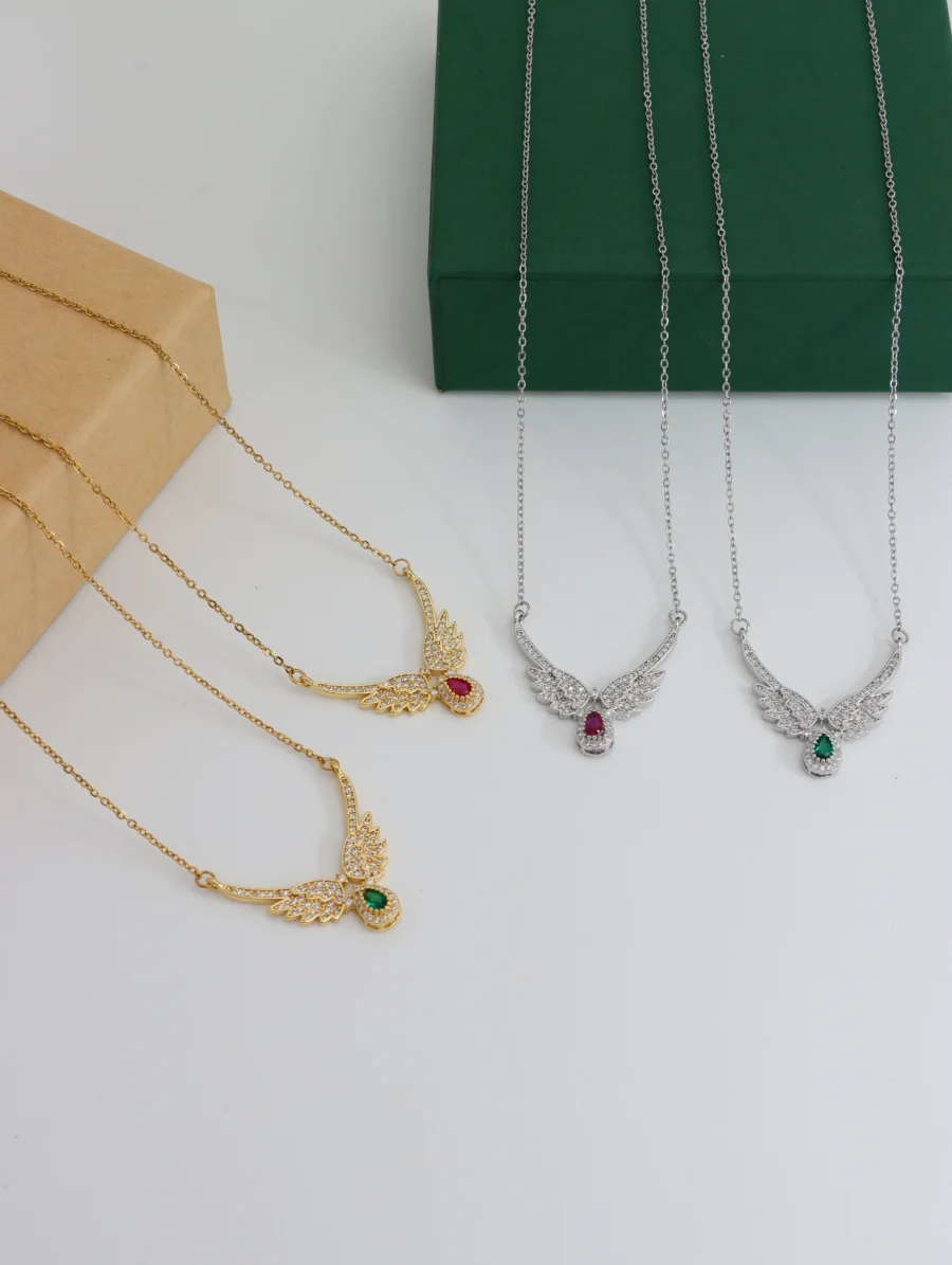 Angel Wing Gemstone Necklace Collection - Image 7