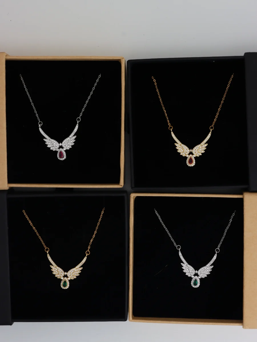 Angel Wing Gemstone Necklace Collection - Image 8