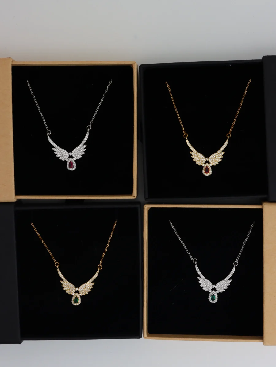 Angel Wing Gemstone Necklace Collection - Image 15