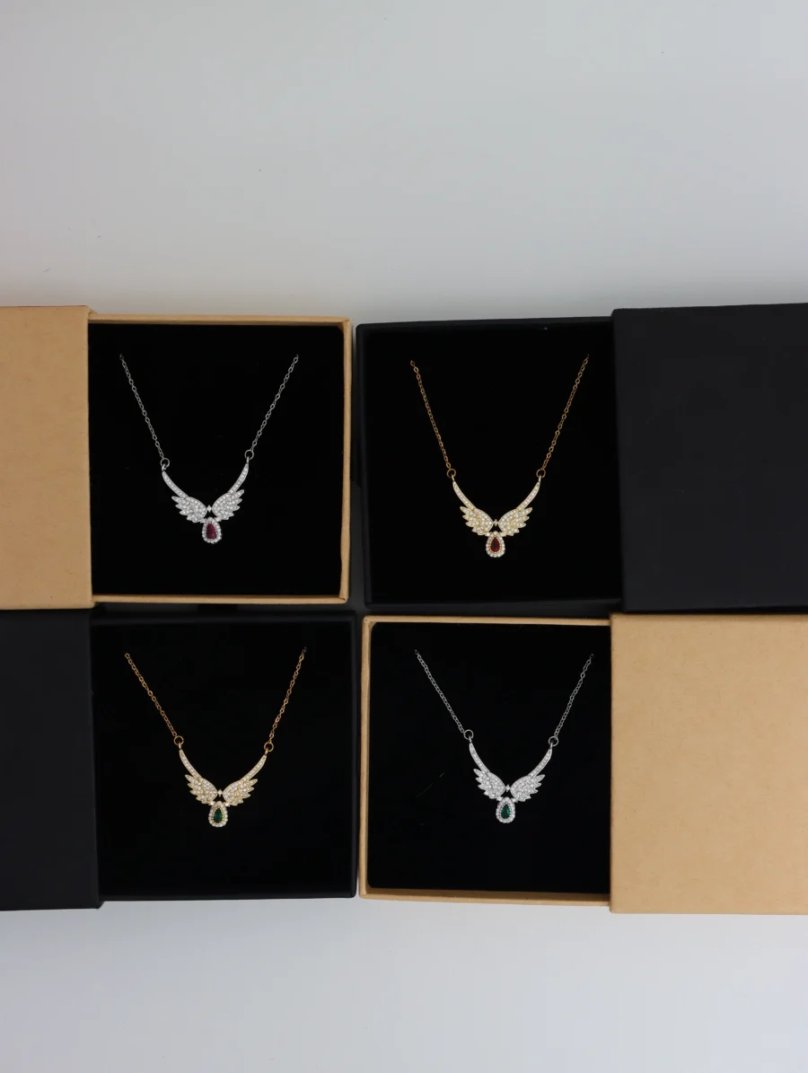 Angel Wing Gemstone Necklace Collection - Image 14