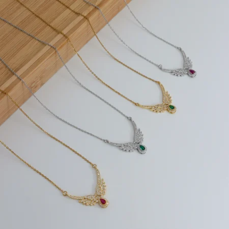 Angel Wing Gemstone Necklace Collection