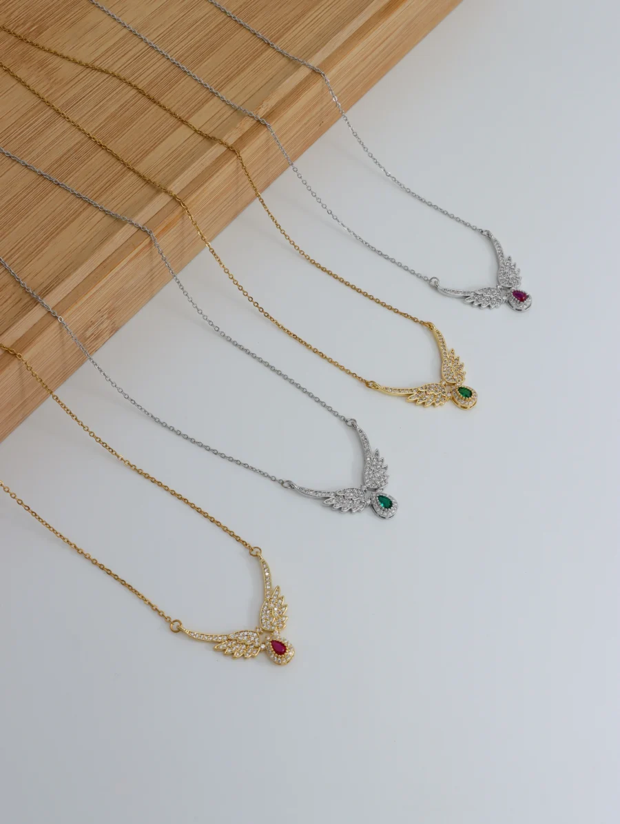 Angel Wing Gemstone Necklace Collection