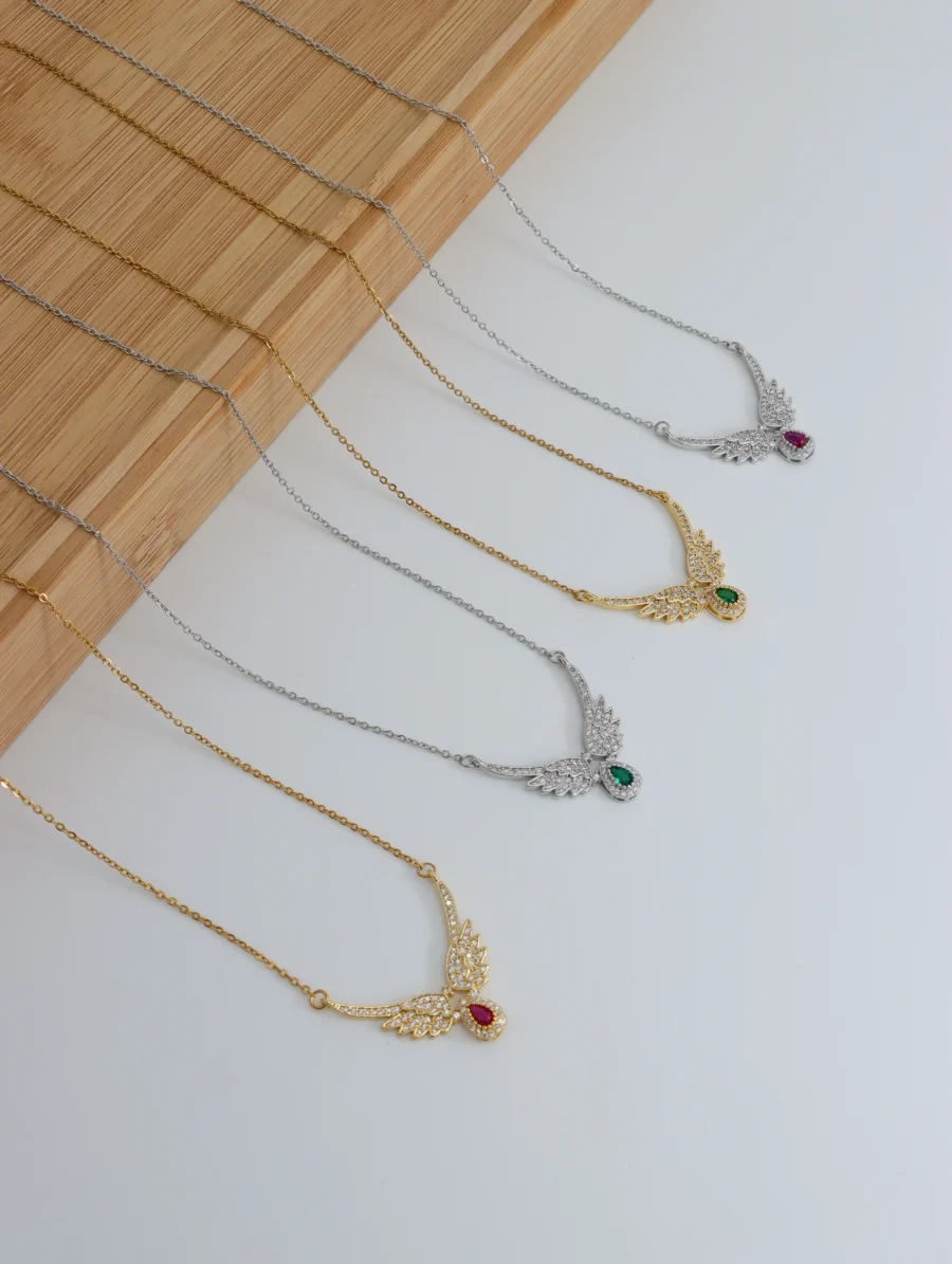 Angel Wing Gemstone Necklace Collection - Image 12