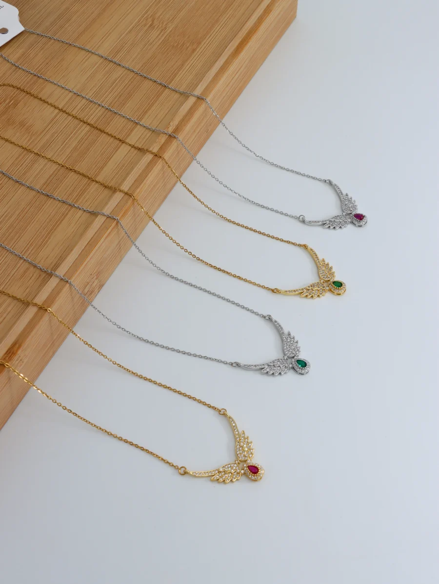 Angel Wing Gemstone Necklace Collection - Image 11