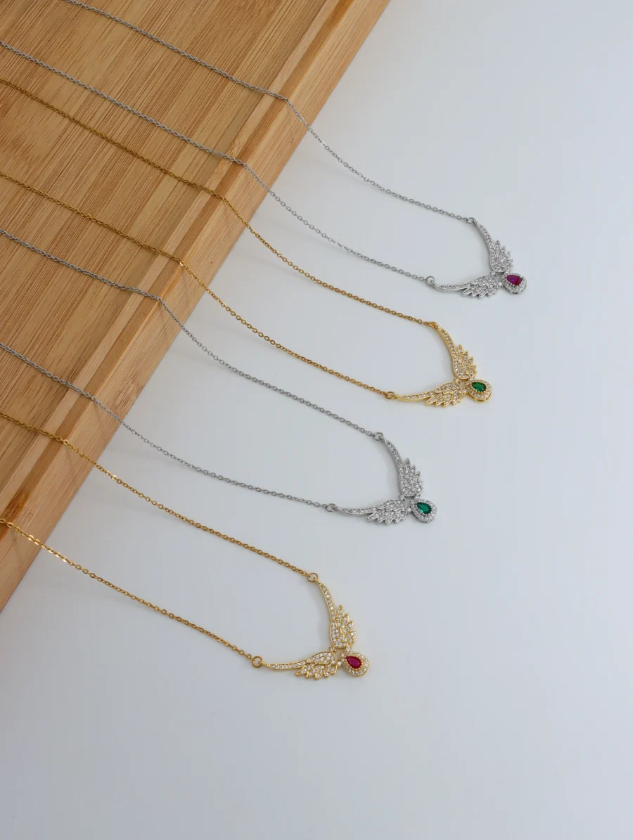 Angel Wing Gemstone Necklace Collection - Image 10