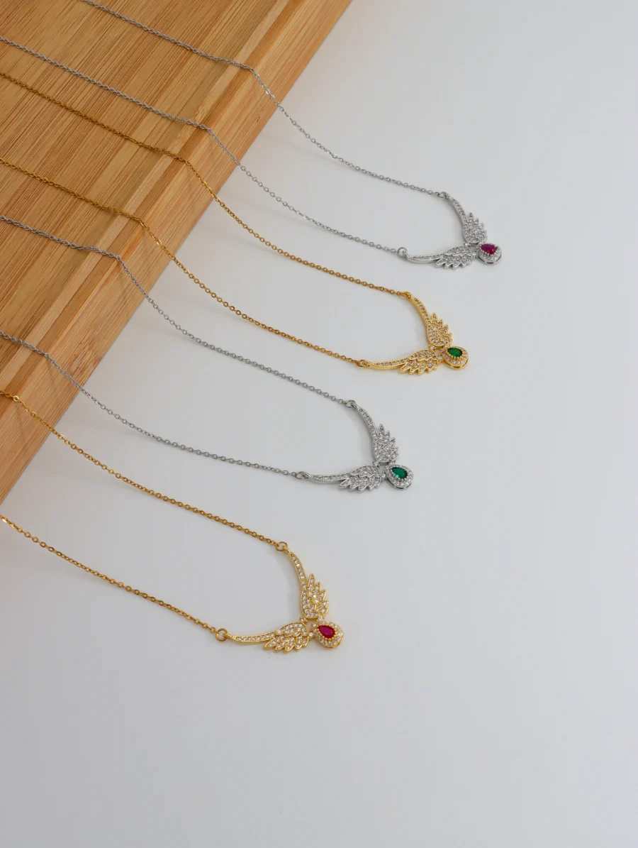 Angel Wing Gemstone Necklace Collection - Image 9
