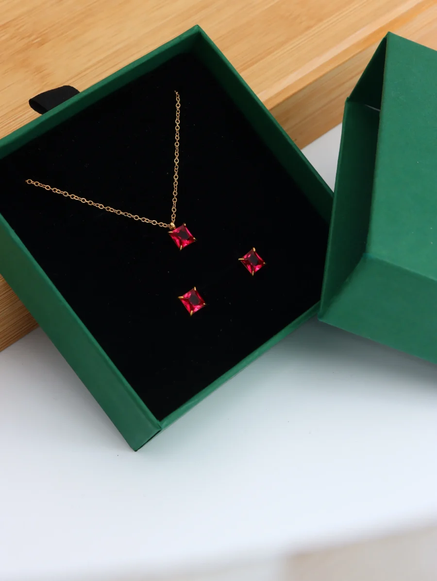 Princess Cut Citrine Jewelry Gift Set - Image 7