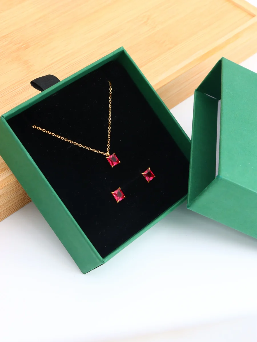Princess Cut Citrine Jewelry Gift Set - Image 12