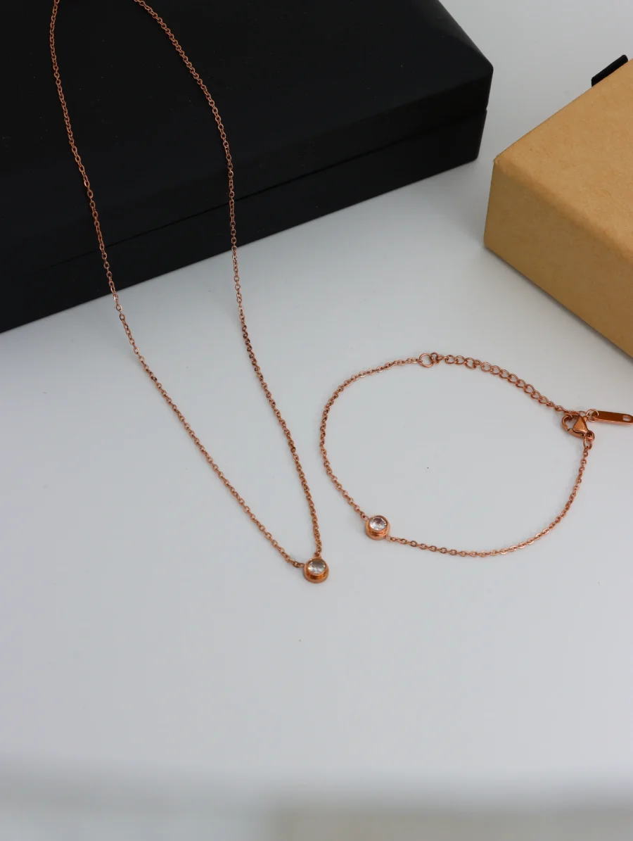 Delicate Bezel-Set Diamond Solitaire Necklace - Image 6