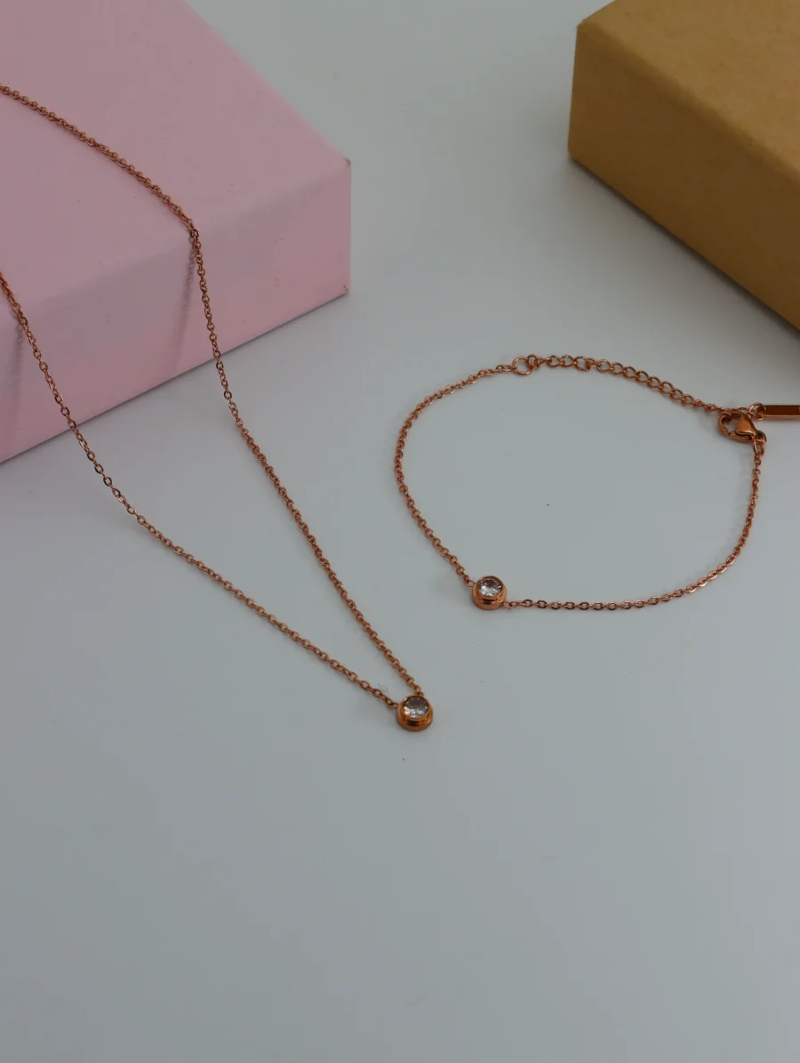 Delicate Bezel-Set Diamond Solitaire Necklace - Image 8